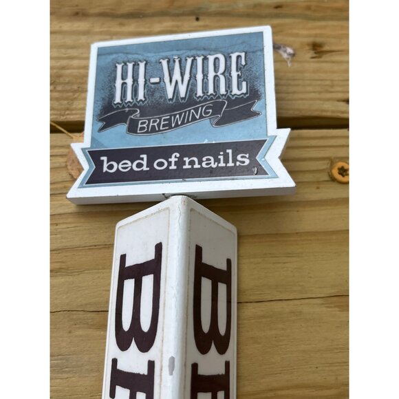 Hi-Wire Brewing Bed Of Nails Brown Beer Tap Handle 12" an ASHEVILLE brewery - Picture 3 of 5